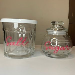 Handmade salt and sugar container